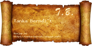 Tanka Bernát névjegykártya